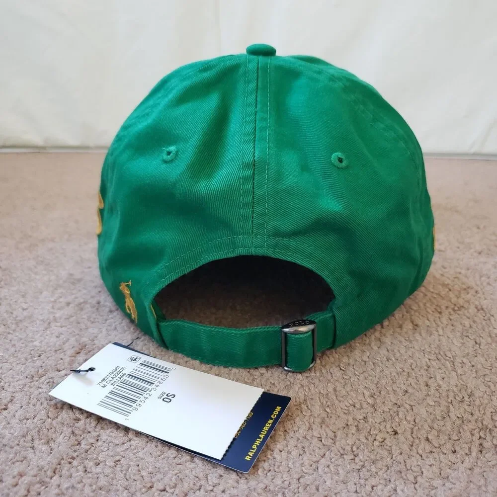 NWT Polo Ralph Lauren Brazil 2026 Soccer Adult Green Strapback Hat Cap Football